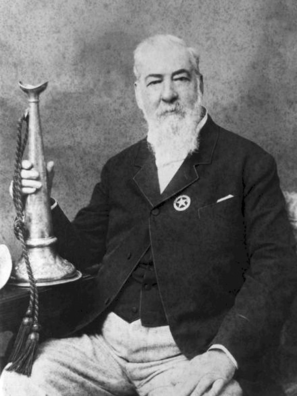 Baseball history photo: Photograph of the &ldquo;Founding Father of Baseball,&rdquo; Alexander Joy Cartwright.  Click photo to return to previous page.