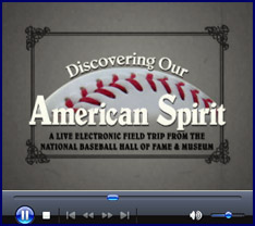 Vintage baseball at the Baseball Hall of Fame in Cooperstown, NY. Click here for the video.